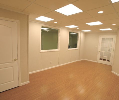 Wood Finish Basement Flooring Near Greenville Wilmington